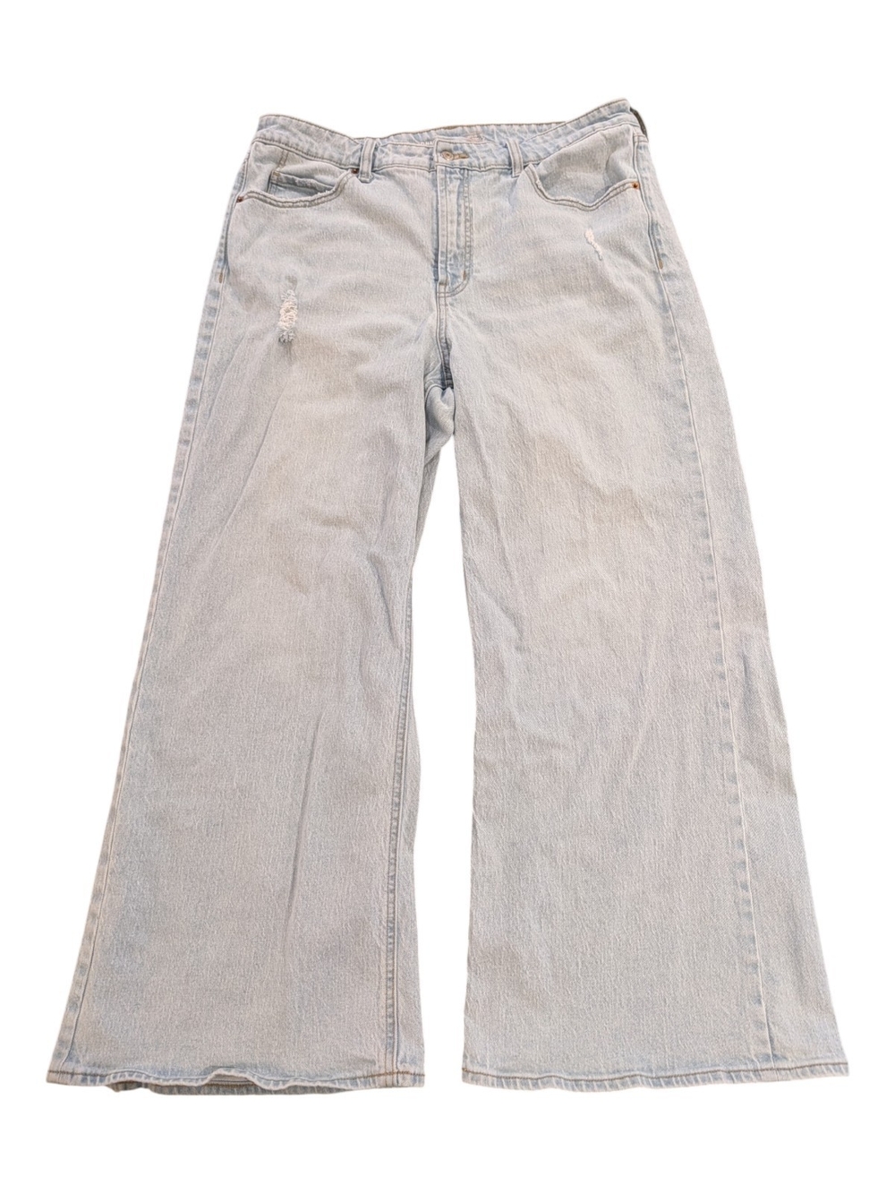 Old Navy Light Rinse-Extra high-rise, sky-hi A-line wide leg Jeans